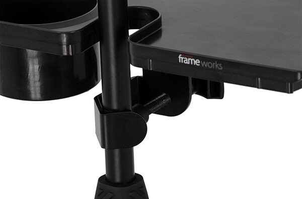 open zoom image for Gator GFW-MICACCTRAY Microphone Stand Accessory Tray with Drink Holder, New, Closeup