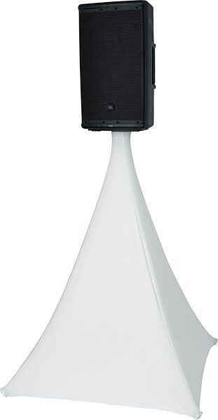 open zoom image for Gator GFW-QUADSCRIM Quad 360 Stand Scrim, White, Action Position Side