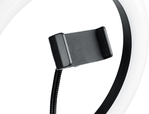 open zoom image for Gator Frameworks Ring Light Tripod with Phone Clamp, New, Action Position Back