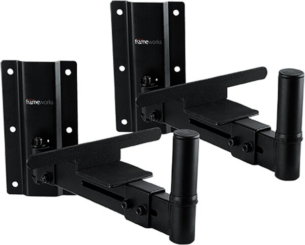 open zoom image for Gator GFW-SPK-WM100 Wall Mount Speaker Stands, Pair, Black, Action Position Back