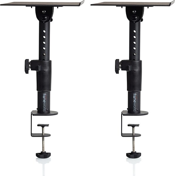open zoom image for Gator GFWSPKSTMNDSKCMP Clamp-On Desktop Monitor Stands, Pair, New, Pair