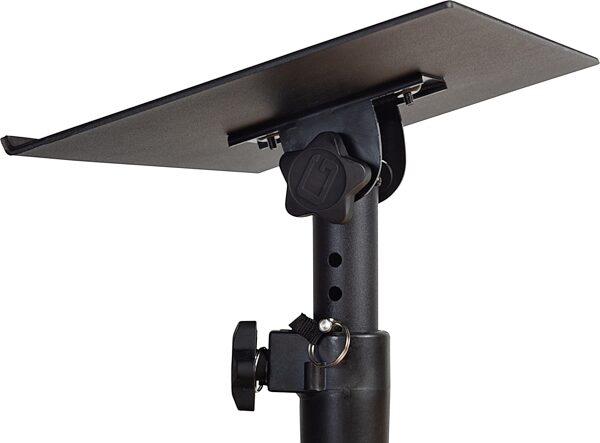 open zoom image for Gator GFWSPKSTMNDSKCMP Clamp-On Desktop Monitor Stands, Pair, New, Angled