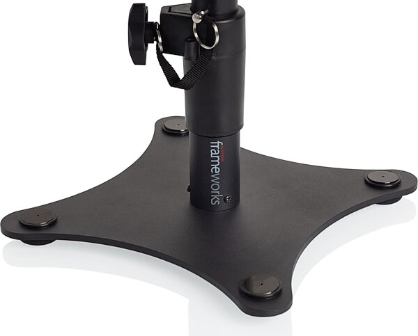 open zoom image for Gator GFWSPKSTMNDSK Desktop Studio Monitor Stands, Pair, Open Box (Like New), Action Position Side