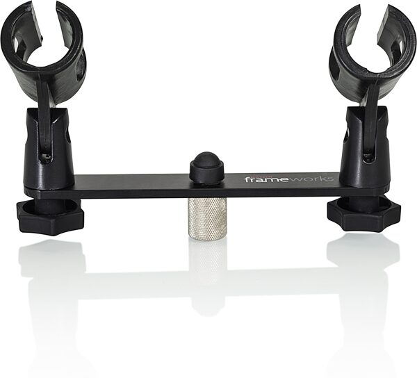 open zoom image for Gator GFWMIC1TO2 Frameworks 1-To-2 Stereo Mic Mount Bar, New, Action Position Side