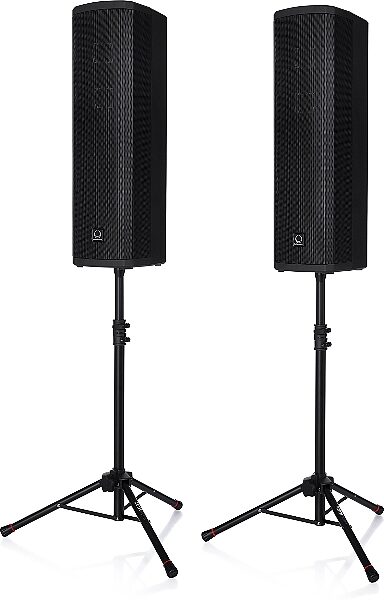 open zoom image for Gator GFWSPK0250SET Frameworks Mini Speaker Stands, New, Action Position Side