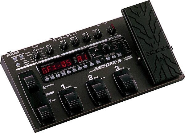 open zoom image for Zoom GFX5 Guitar Multi-Effects Pedal, Angle View