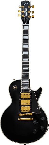 open zoom image for Gibson Axe Heaven Mini Replica Guitars, Les Paul Custom Ebony, Action Position Front