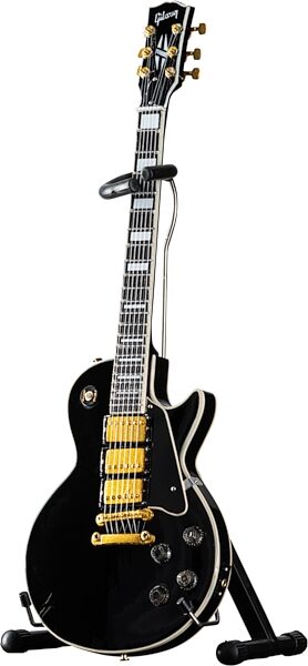 open zoom image for Gibson Axe Heaven Mini Replica Guitars, Les Paul Custom Ebony, Action Position Side
