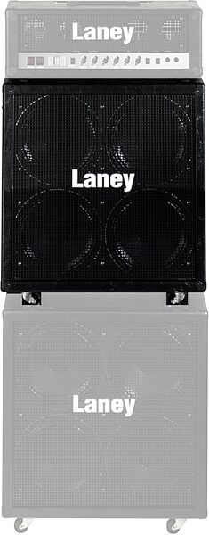 open zoom image for Laney GS412IA Angled Guitar Speaker Cabinet (320 Watts, 4x12 in.), New, On Stack Example
