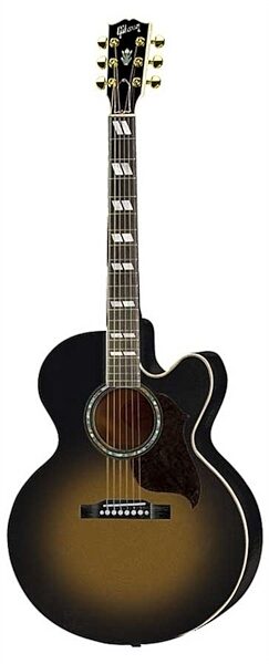 open zoom image for Gibson J-185 EC Blues King Electro Jumbo Cutaway Acoustic-Electric Guitar (with Case), Vintage Sunburst