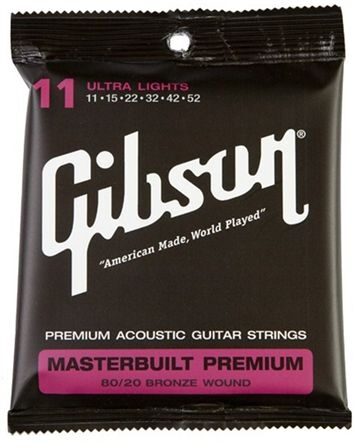 open zoom image for Gibson Masterbuilt Premium 80/20 Bronze Acoustic Guitar Strings, Main