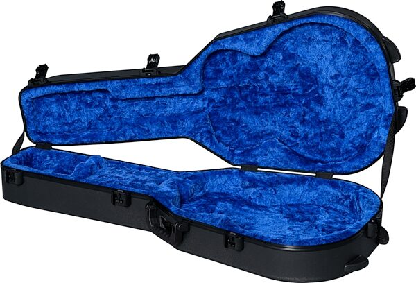 open zoom image for Gibson Deluxe Protector J-200 Jumbo Acoustic Guitar Case, Black, Action Position Back