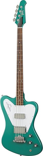 open zoom image for Gibson Non-Reverse Thunderbird Electric Bass (with Case), Inverness Green, Open Box (Good), Action Position Back