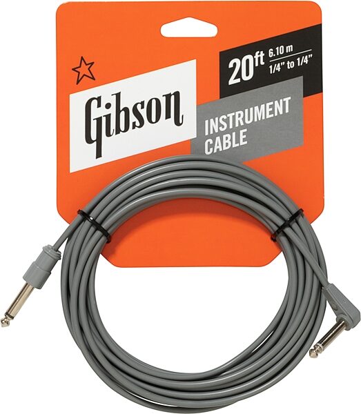 open zoom image for Gibson Vintage Original Instrument Cable, Gray, 10 foot, Action Position Back