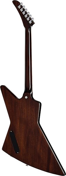 open zoom image for Gibson '70s Explorer Electric Guitar (with Case), Dark Walnut, Action Position Back