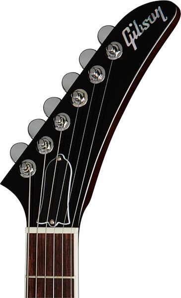 open zoom image for Gibson '70s Explorer Electric Guitar (with Case), Dark Walnut, Action Position Back