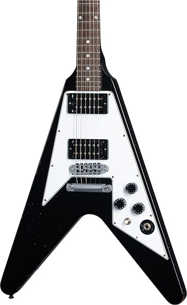 open zoom image for Gibson Custom Kirk Hammett 1979 Flying V Electric Guitar (with Case), Action Position Back