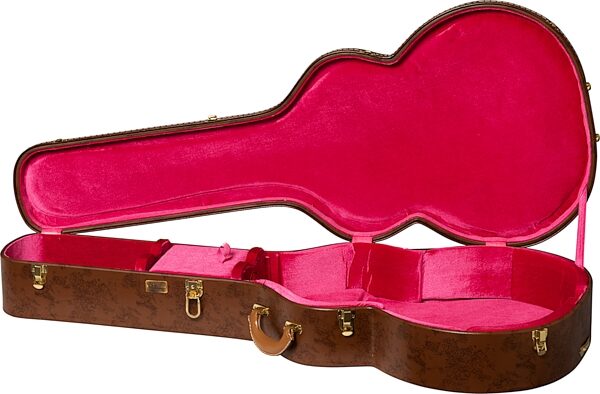 open zoom image for Gibson Lifton Historic Hard Case for SJ-200 Guitar, Brown and Pink, Action Position Back