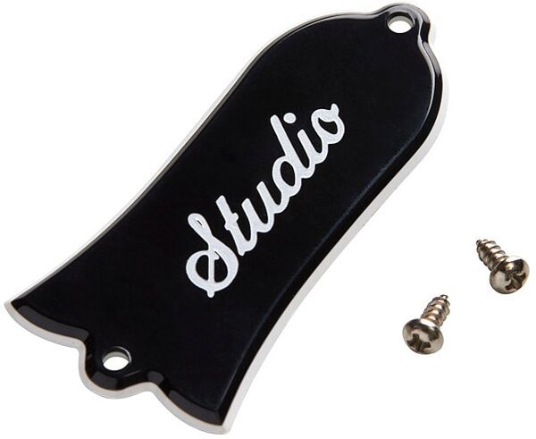 open zoom image for Gibson Truss Rod Cover for Les Paul, Studio Black, Action Position Back