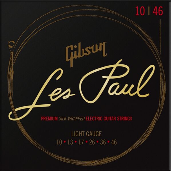 open zoom image for Gibson Les Paul Premium Electric Guitar Strings, Light, 10-46, Action Position Back