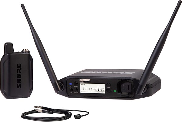 open zoom image for Shure GLXD14+ / WL93 Digital Lavalier Wireless System, Band Z3 (2.4/5.8 GHz), Action Position Back