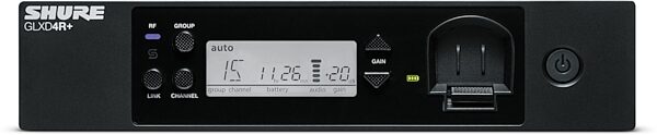 open zoom image for Shure GLXD14R+/MX53 Digital Wireless Headset System, Band Z3 (2.4/5.8 GHz), Receiver Front