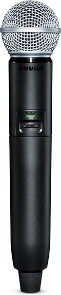open zoom image for Shure GLXD2+/SM58 Handheld Wireless SM58 Microphone Transmitter, Band Z3 (2.4/5.8 GHz), Action Position Back