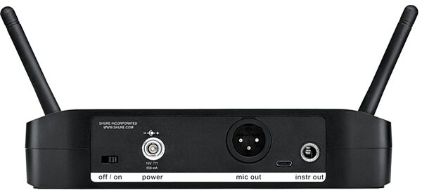 open zoom image for Shure GLXD24/SM58 Digital Handheld Wireless SM58 Microphone System, Receiver Rear