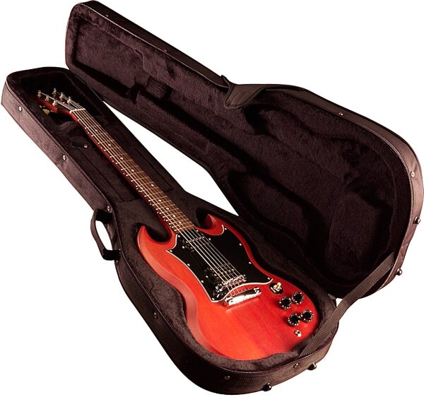 open zoom image for Gator GLSG Lightweight SG Electric Guitar Case, In Use