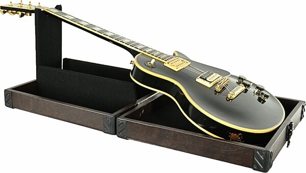 open zoom image for Grundorf GMT-003 Guitar Maintenance Table, Vintage Brown, Action Position Front