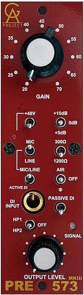 open zoom image for Golden Age Project Pre-573 MK III 500 Series Microphone Preamp, Open Box (Like New), Action Position Front