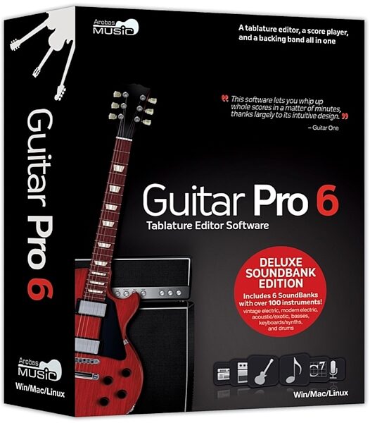 open zoom image for Arobas Guitar Pro 6 Deluxe Soundbank Edition (Mac and Windows), Main