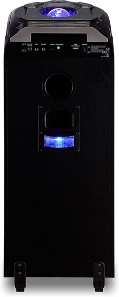 open zoom image for Gemini GPLT-360 Battery-Powered Bluetooth Speaker System with LED Lights (1000 Watts), New, Action Position Back