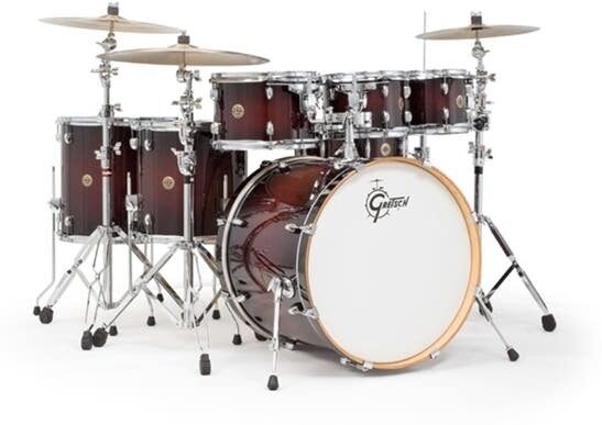 open zoom image for Gretsch CM1E826 Catalina Maple Drum Shell Kit, 7-Piece, Dark Cherry Burst, Open Box (Like New), Main