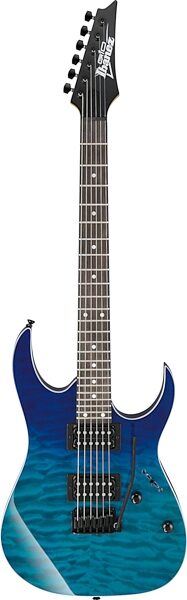 open zoom image for Ibanez GRG120QASP Gio Series Electric Guitar, Blue Gradation, Action Position Back