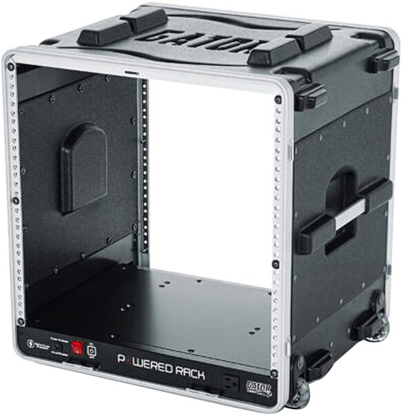 open zoom image for Gator GRR-10PLUS 10U Powered Rolling Rack, New, Action Position Back