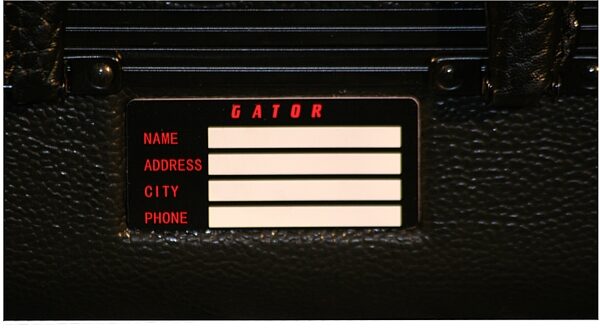 open zoom image for Gator GSELEC Stealth Deluxe ABS Electric Guitar Case, Address Badge