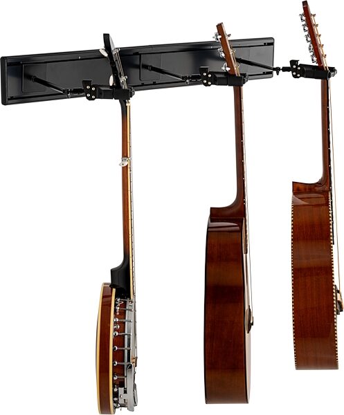 open zoom image for Hercules GSP403SB 3-Guitar Wall Rack, New, Action Position Back