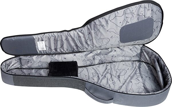 open zoom image for Gator Someone Somewhere Core Dreadnought Acoustic Guitar Gig Bag, Gray, GSSC-DREADGRY, Action Position Back