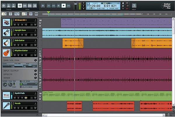 open zoom image for Cakewalk Software Guitar Tracks Pro (Windows), Screenshot - Track View