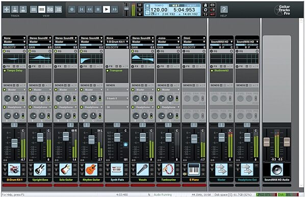 open zoom image for Cakewalk Software Guitar Tracks Pro (Windows), Screenshot - Console View