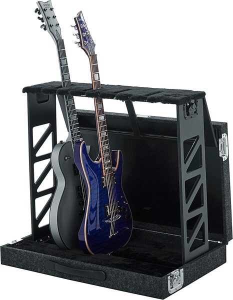 open zoom image for Gator GTRSTD4 Rack Style Folding 4 Guitar Stand, Action Position Back