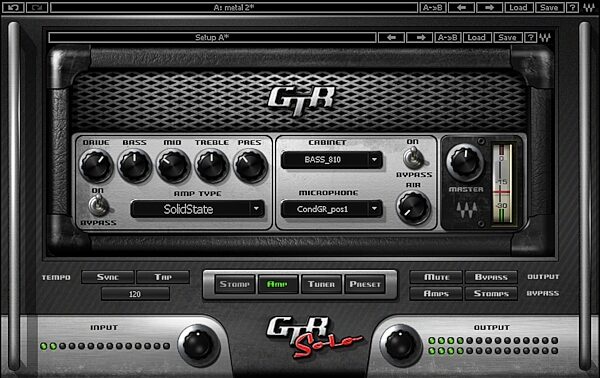 open zoom image for Waves GTR Solo Software Amplifier and FX Modeling Software, Screenshot - Bass Amp