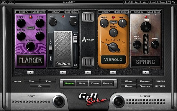 open zoom image for Waves GTR Solo Software Amplifier and FX Modeling Software, Screenshot - Stomps 1