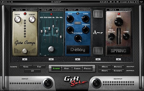 open zoom image for Waves GTR Solo Software Amplifier and FX Modeling Software, Screenshot - Stomps 2