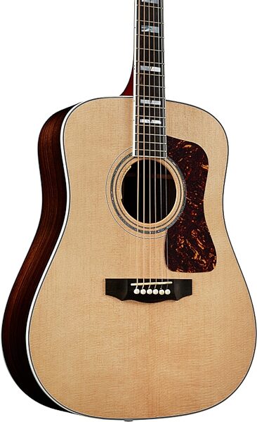 open zoom image for Guild D-55E Acoustic-Electric Guitar, Natural, with Case, Action Position Back