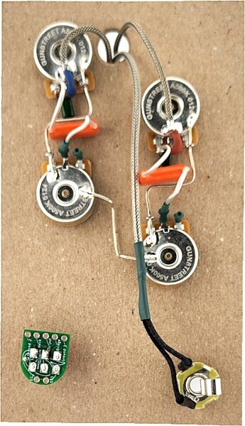 open zoom image for Gunstreet Les Paul Standard Wiring Harness (Green Wiring), New, Action Position Back