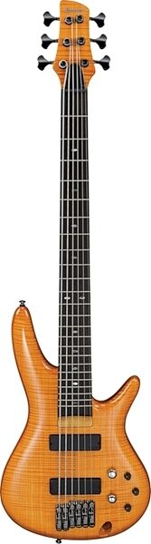 open zoom image for Ibanez GVB36 Gerald Veasley Electric Bass, 6-String, Amber