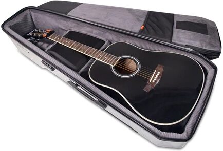 open zoom image for Gruv Gear Kapsule Gig Bag for Acoustic Guitar, Black, Action Position Back