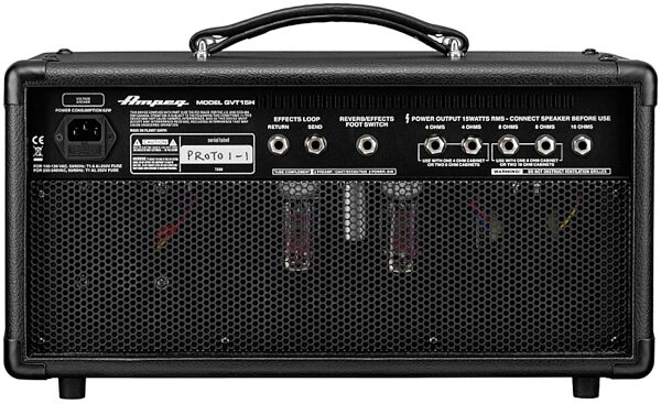 open zoom image for Ampeg GVT15H Guitar Amplifier Head (15 Watts), Back
